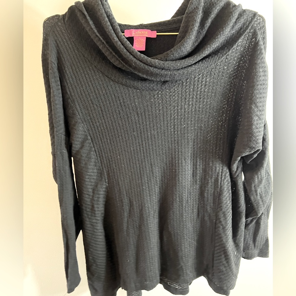 Black Cowl Neck Sweater